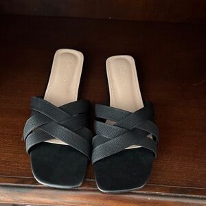 Black Women's Slide Sandals